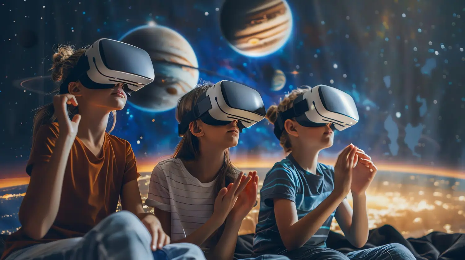 children using vr