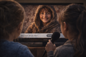 Stone age AI character avatar