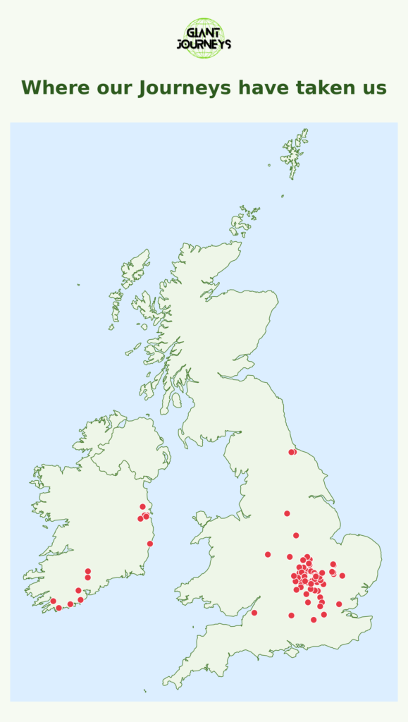 UK and Ireland map where have we worked