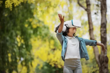 child using vr