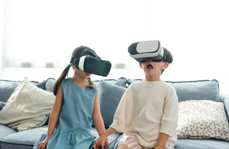 children using vr
