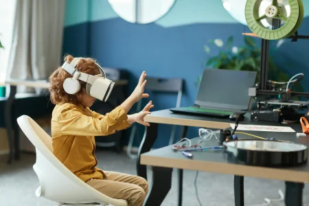 child using vr