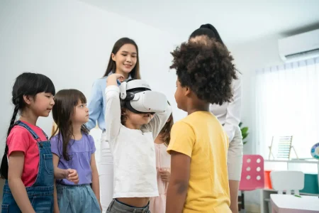 children using vr